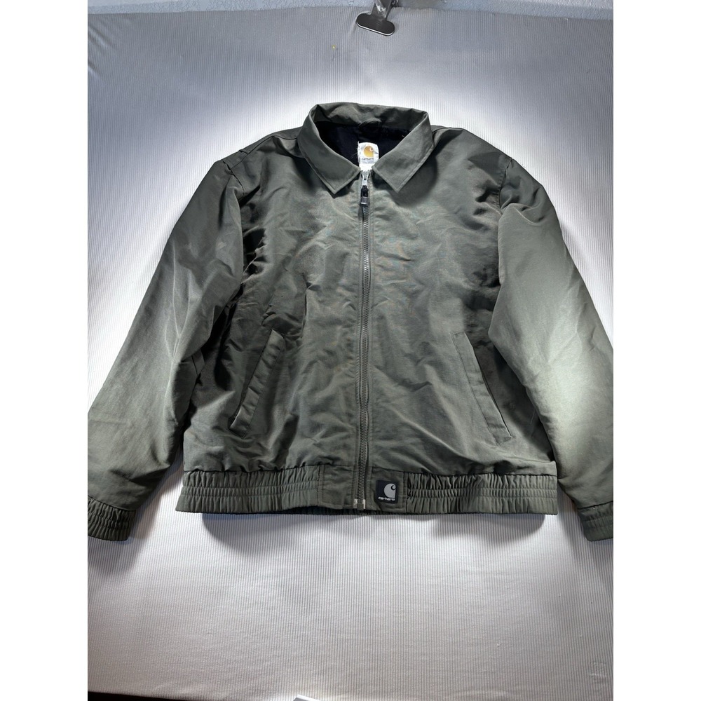 Carhart Rain Defender Olive Green Lightweight Work‎ Jacket Bomber Men's Zip Coat